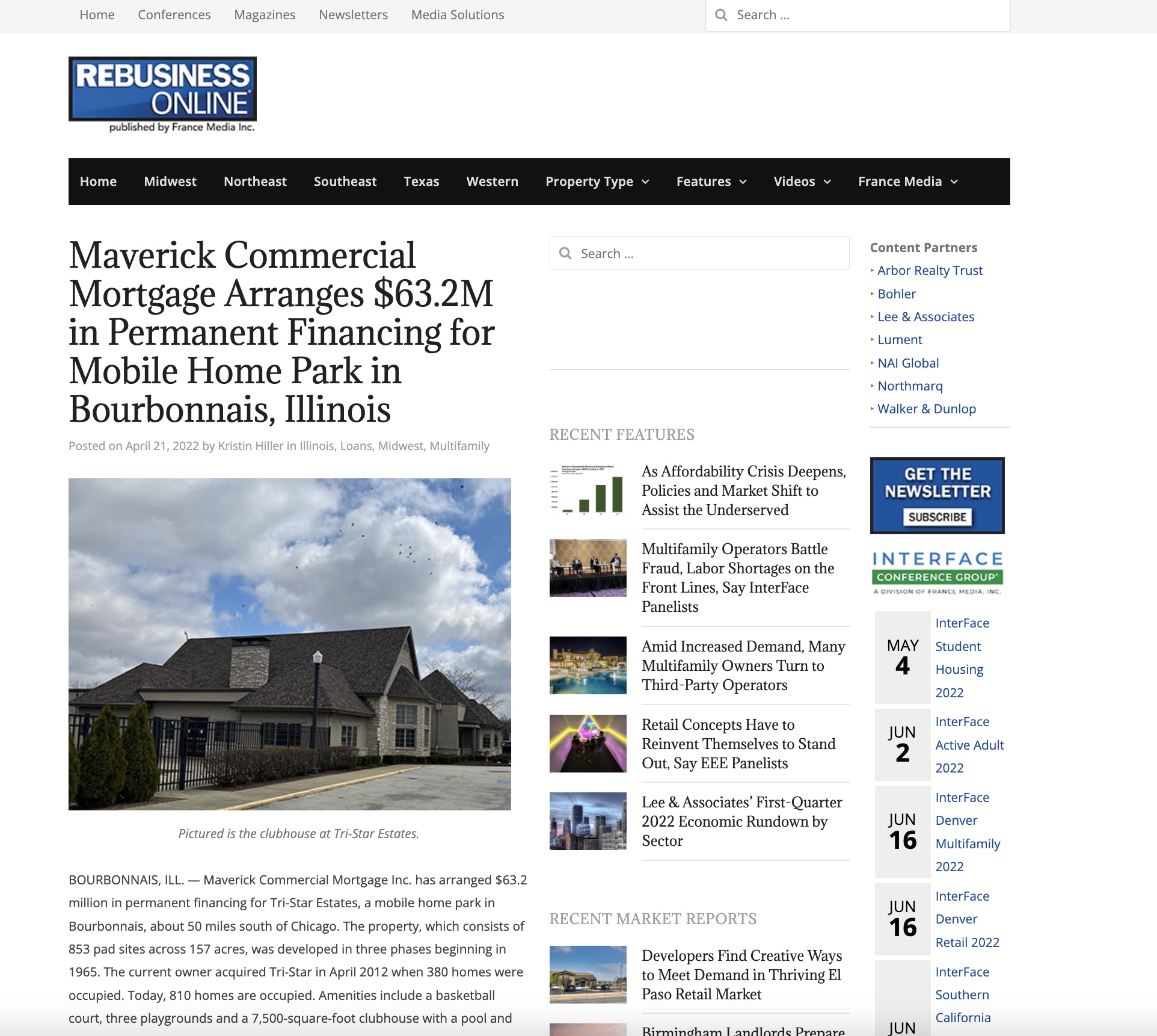Rebusinessonline.com Article by Maverick Commercial Mortgage